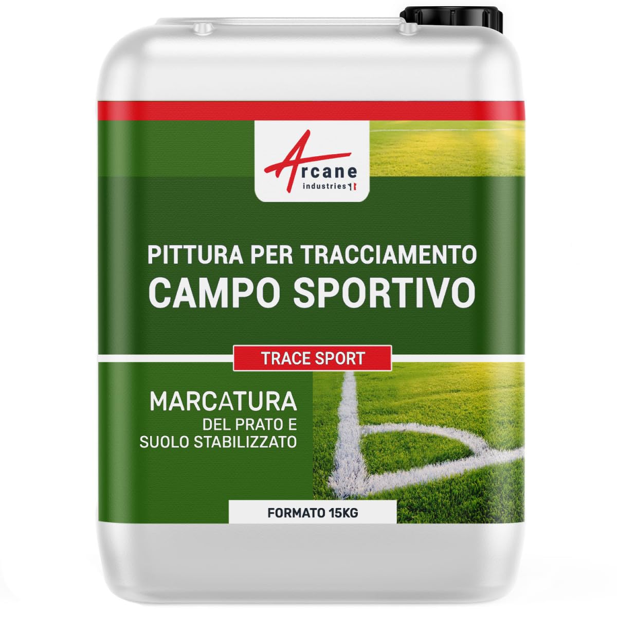 Pittura per campi da calcio - TRACE SPORT - 15 kg Bianco - ARCANE INDUSTRIES