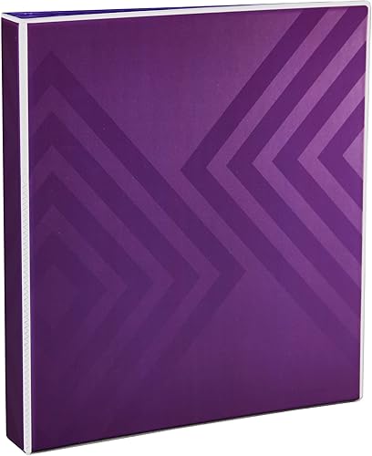Avery Carpeta resistente de 3 anillos de doble efecto, anillos inclinados de 1 pulgada, carpeta púrpura ciruela (03219)