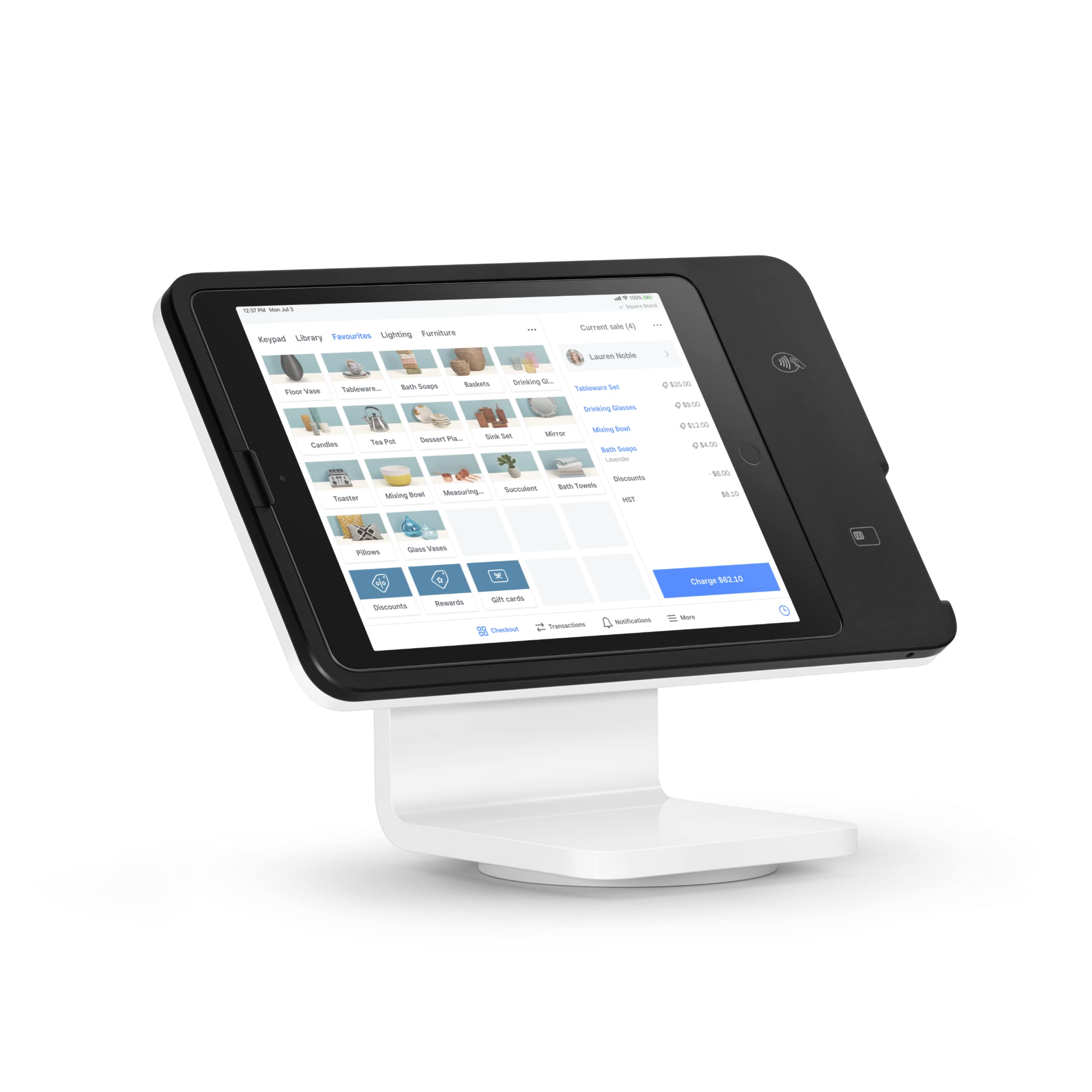Square Stand ホワイト Square Stand - Transform iPad into Complete Payment System