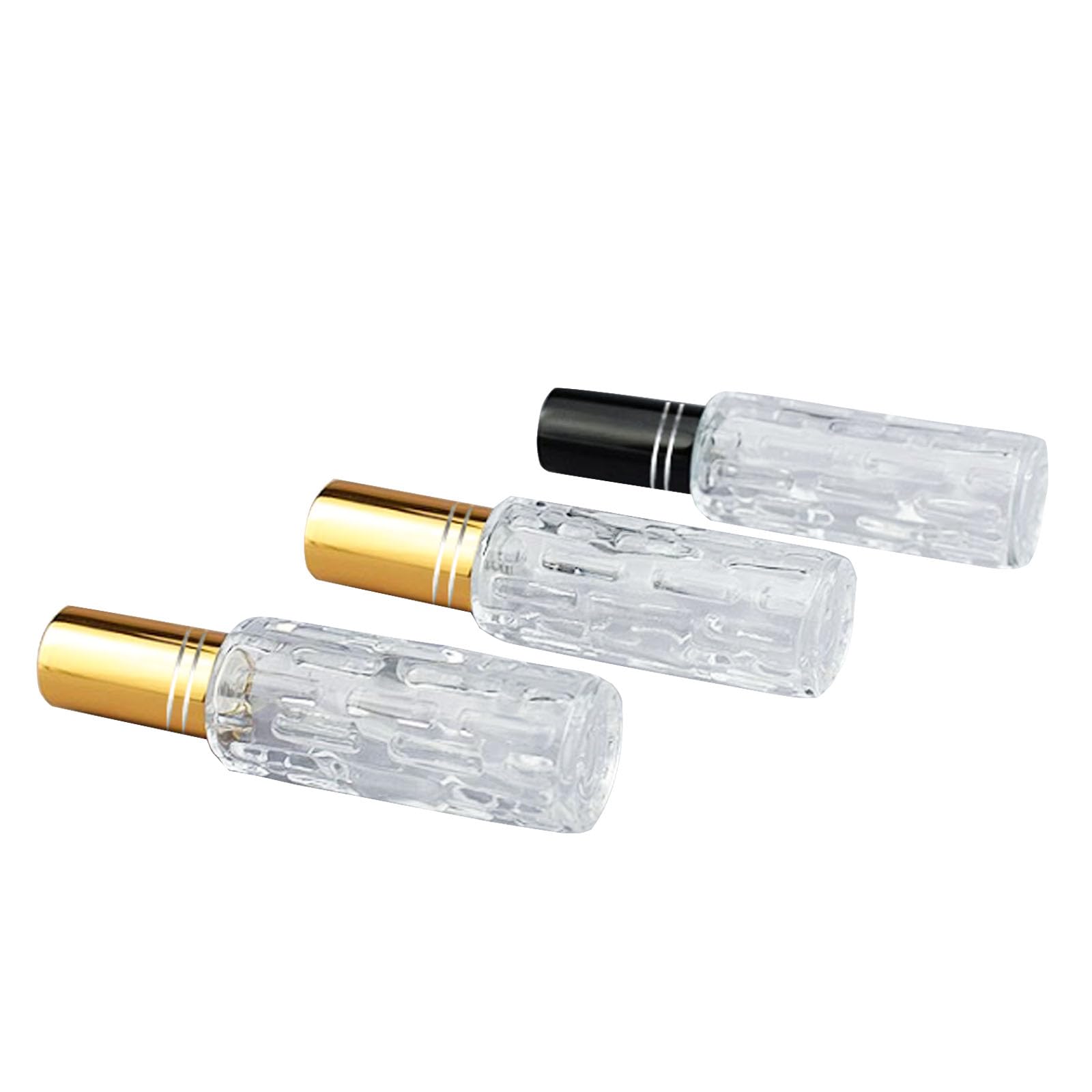 Szklany rozpylacz perfum, 15 ml, do wielokrotnego napełniania, mini butelki na perfumy, małe puste pojemniki na próbki, przenośna butelka podróżna (15 ml/A-złoty)