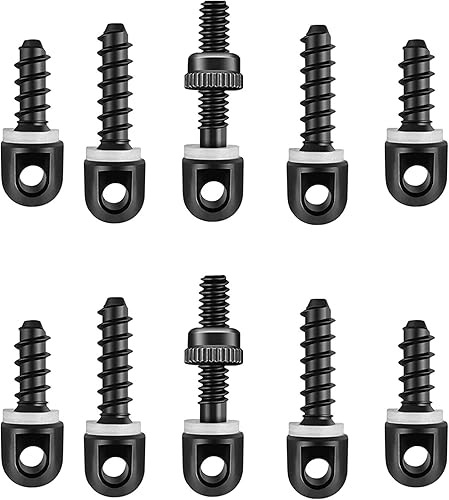 Fanmaikuail Juego de tornillos giratorios de honda, 6 piezas de metal sintético Stock giratorio, Tornillos giratorios de madera para bípodes Base