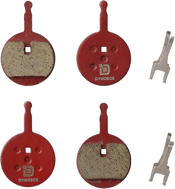 Dymoece 2 Sets Bicycle Disc Brake Pads for Avid BB5 Mechanical Disc Brake (Resin,Semi-Metallic,Sintered Metal)