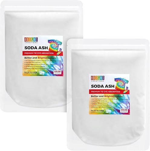 Paquete de 2 cenizas de soda para camisas de teñido anudado, proyectos de bricolaje, artes y manualidades (2 libras en total) disponible en Yaxa Peru