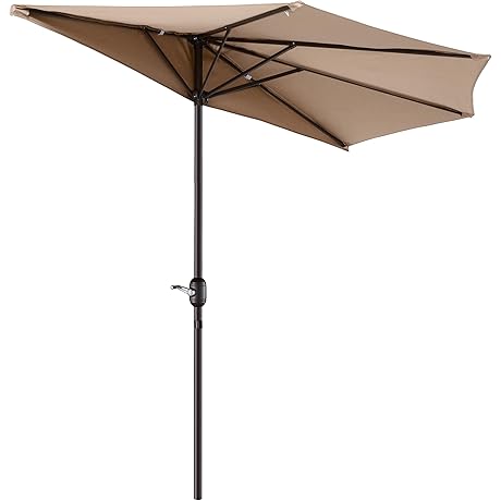 9ft Half Umbrella: Half Outdoor Patio Umbrella