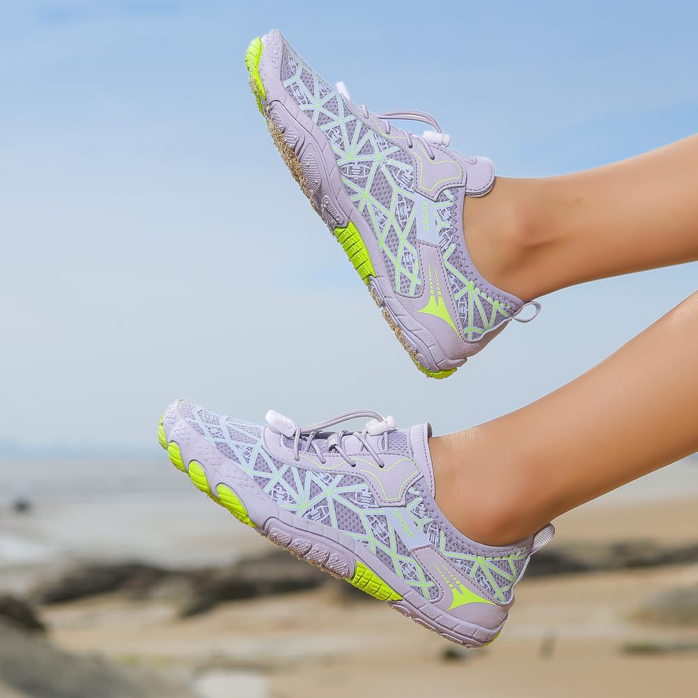 Barfuß Wasserschuhe für Damen Herren, Leichtgewichtige Schnelltrocknende Aqua Strandschuhe für Schwimmen, Pool, Wandern, Sport