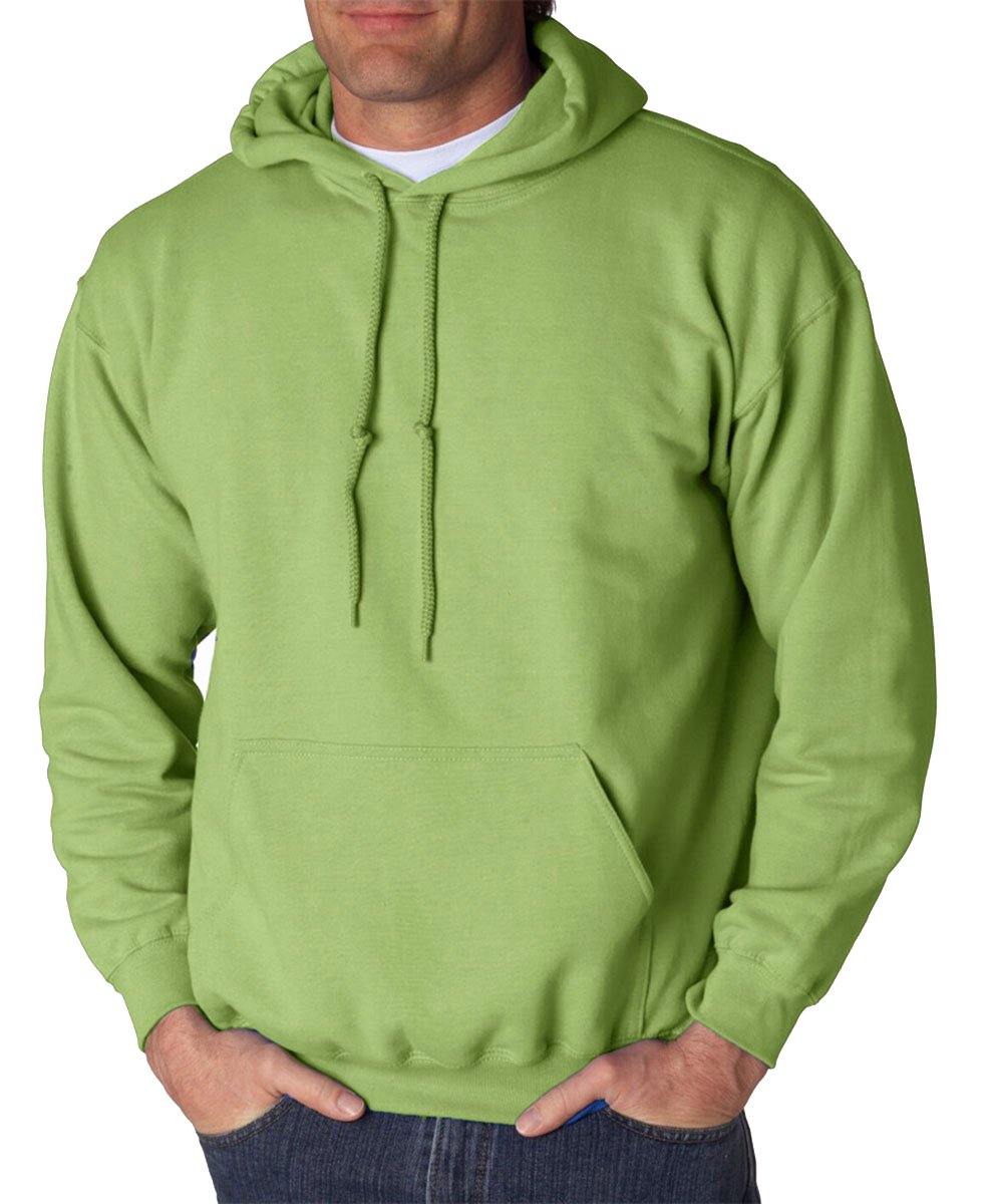 Gildan Men's Heavy Blend Drawcord Hooded Sweatshirt, Safety Pink