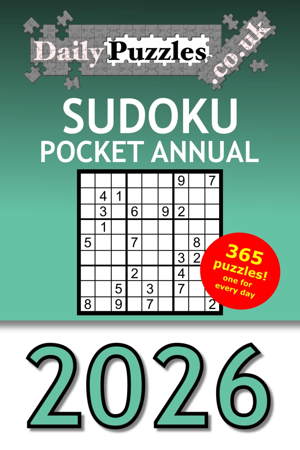 Sudoku Pocket Annual 2026: 365 Puzzles! One for Every Day