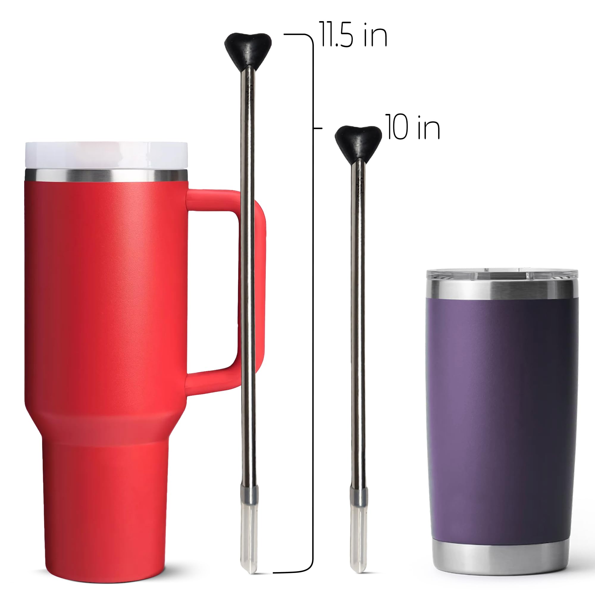 Lipzi - Cannuccia antirughe - Cannucce in acciaio inox antirughe, cannucce riutilizzabili con spazzola per la pulizia - Alternativa ecologica alla plastica - Spazzola per la pulizia inclusa -