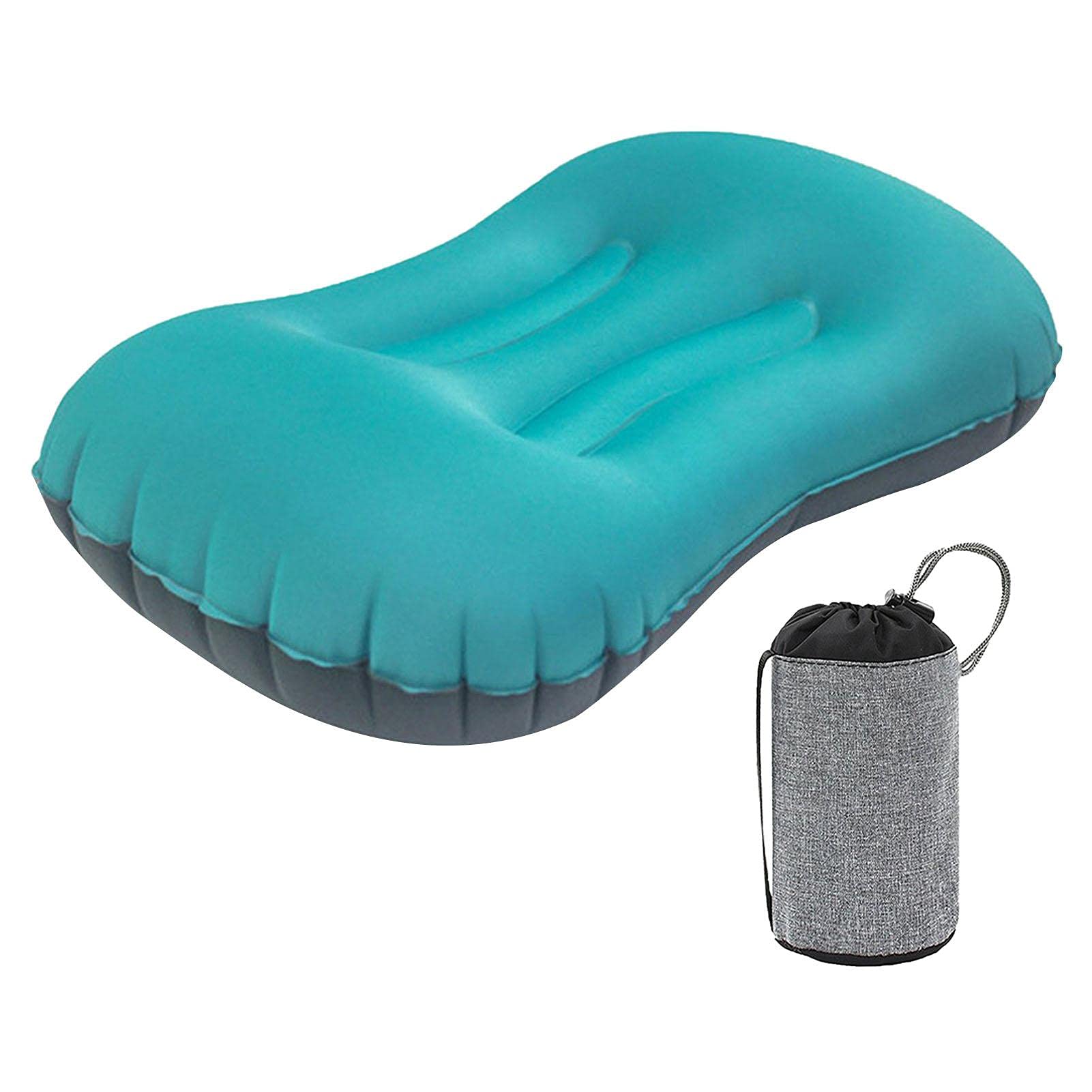 Coaste Travel Press Lumbar Pillow, Waist Pillow, Automatic Inflatable Pillow, Portable Foldable Outdoor Inflatable Neck Support Pillow for Travel