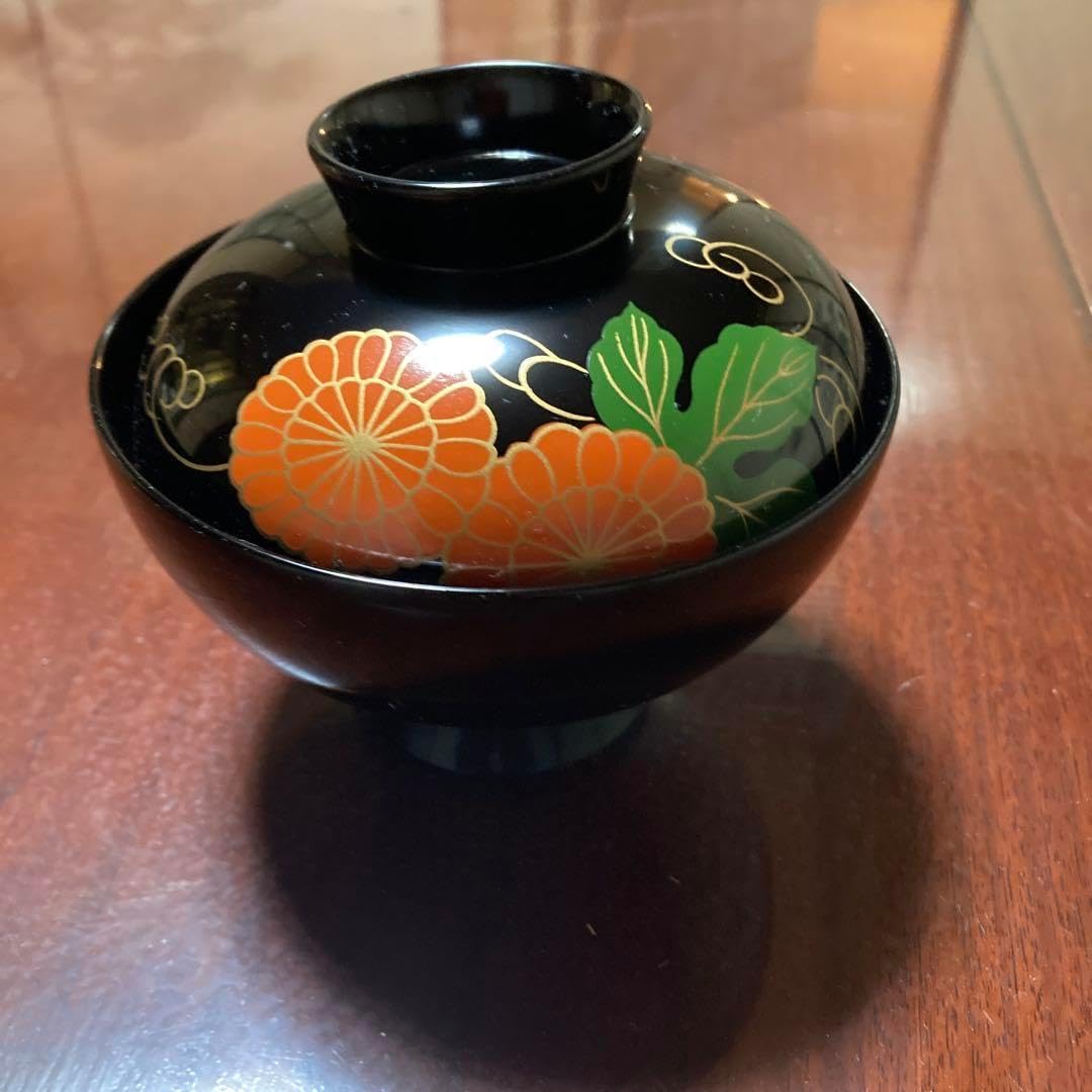 越前漆器」蓋付き椀五客セット 越前漆器汁椀5セット 蓋付き