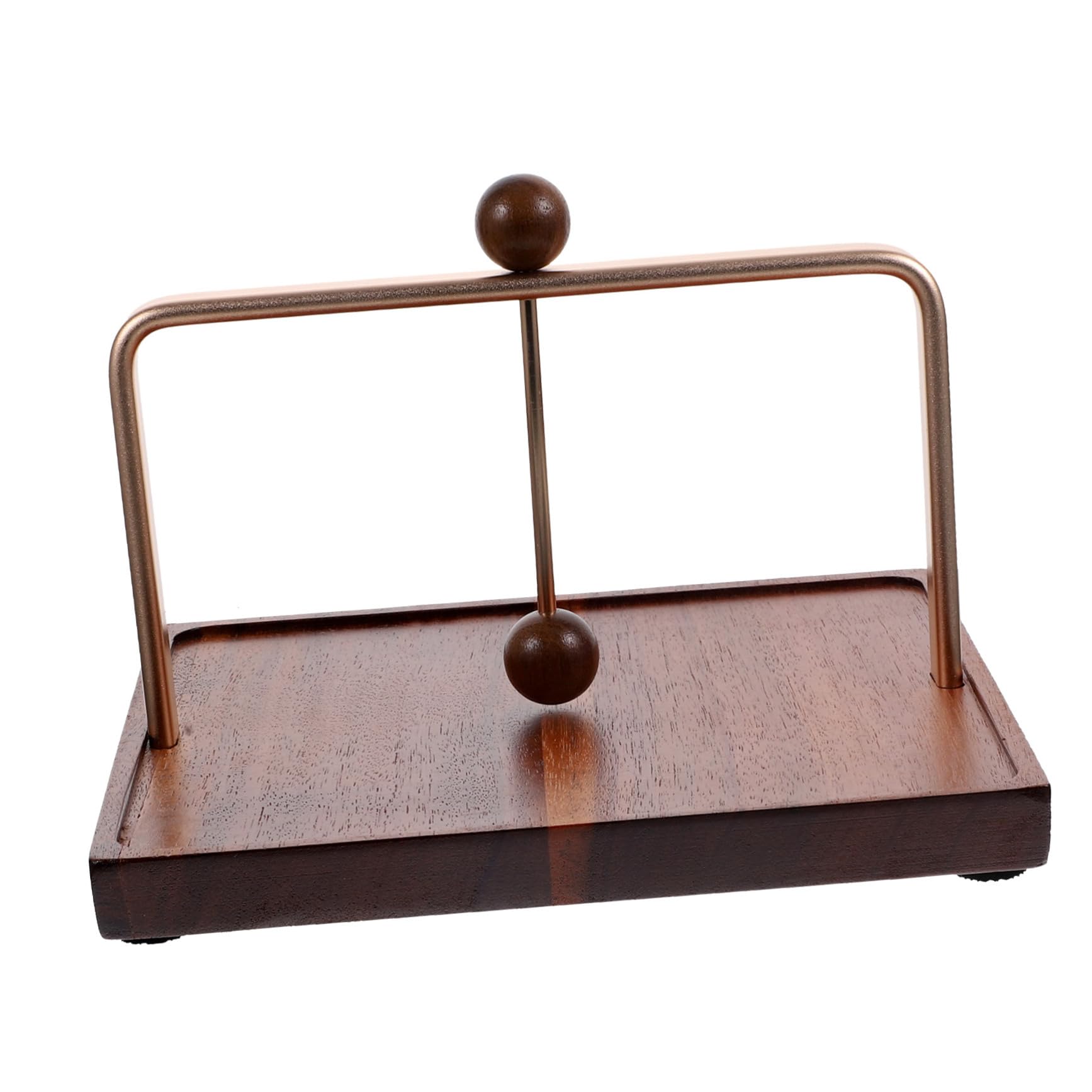 Gatuida Servilletero de Mesa Diseño Cuadrado Práctico y Elegante de Madera y Hierro Gran Capacidad para Cocina, Restaurante o Escritorio