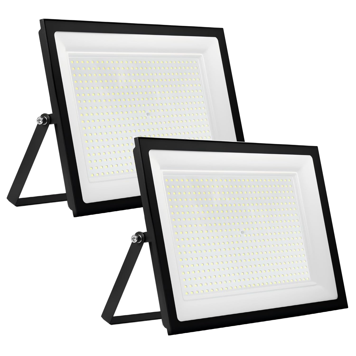 wowspeed 500W Led Floodlight Outdoor 2 Packs, IP66 Waterproof 50000lm Security Light, 220V Cold White 6500K Wall Light Work Lighting, Outside LED Lights for Garage, Garden, Backyard, Hallway