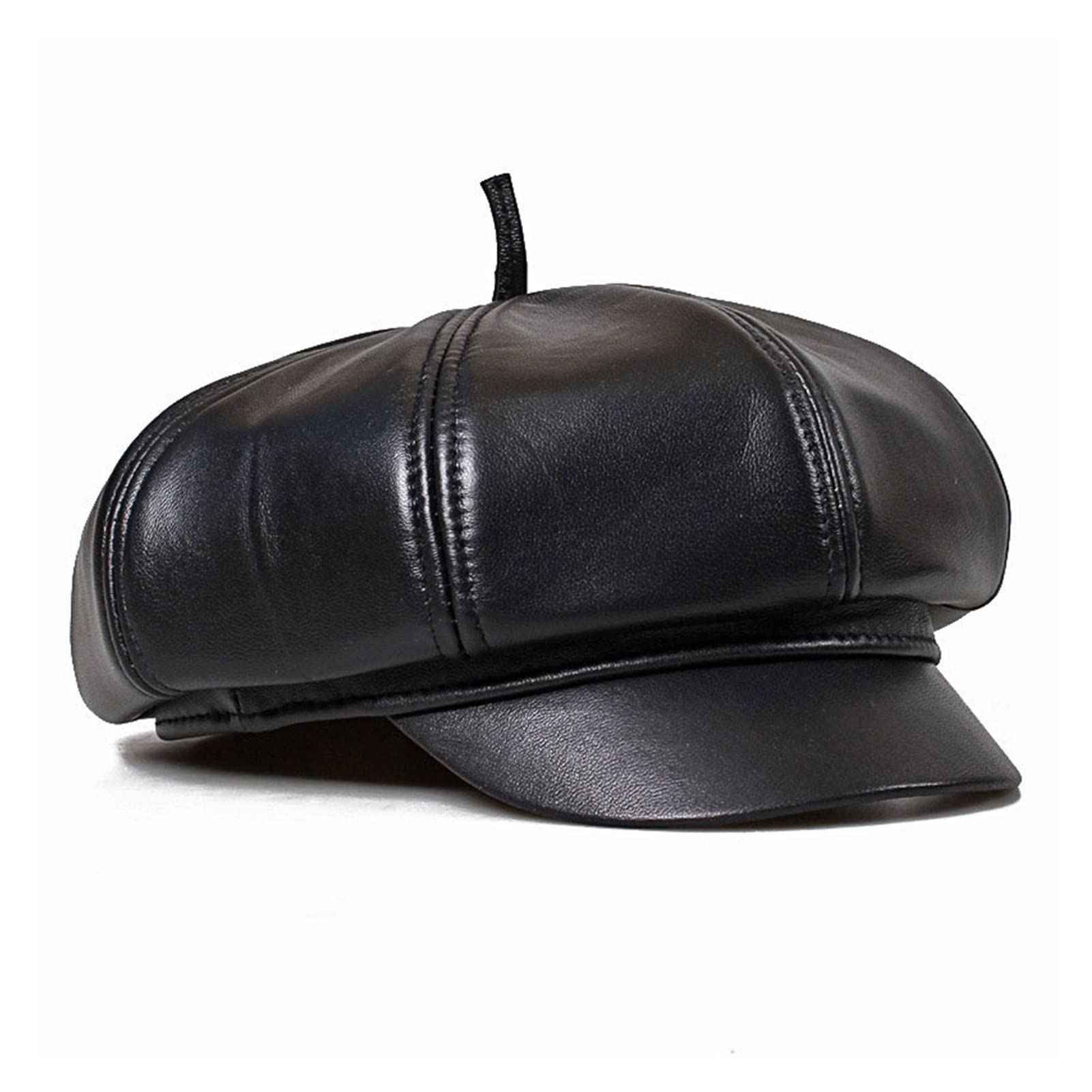 Sp-ring prawdziwy skórzany czapka newsboya ośmiokątna Unisex Cap Hat Damskie kapelusze