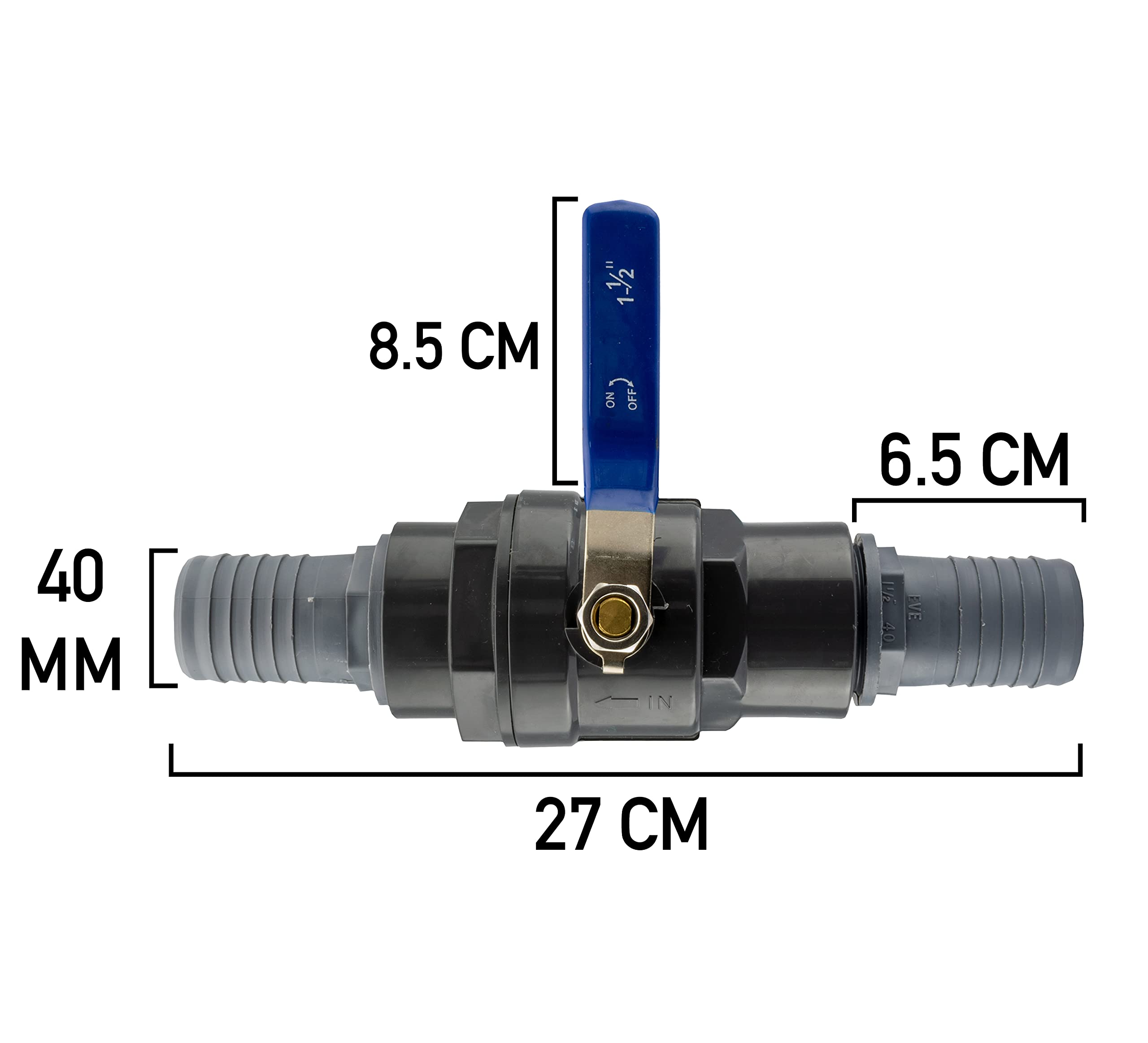 Quality Flow Control Valve for Pond Pump/Filters/Fountains Corrugated Pipe (40mm) - Image 2