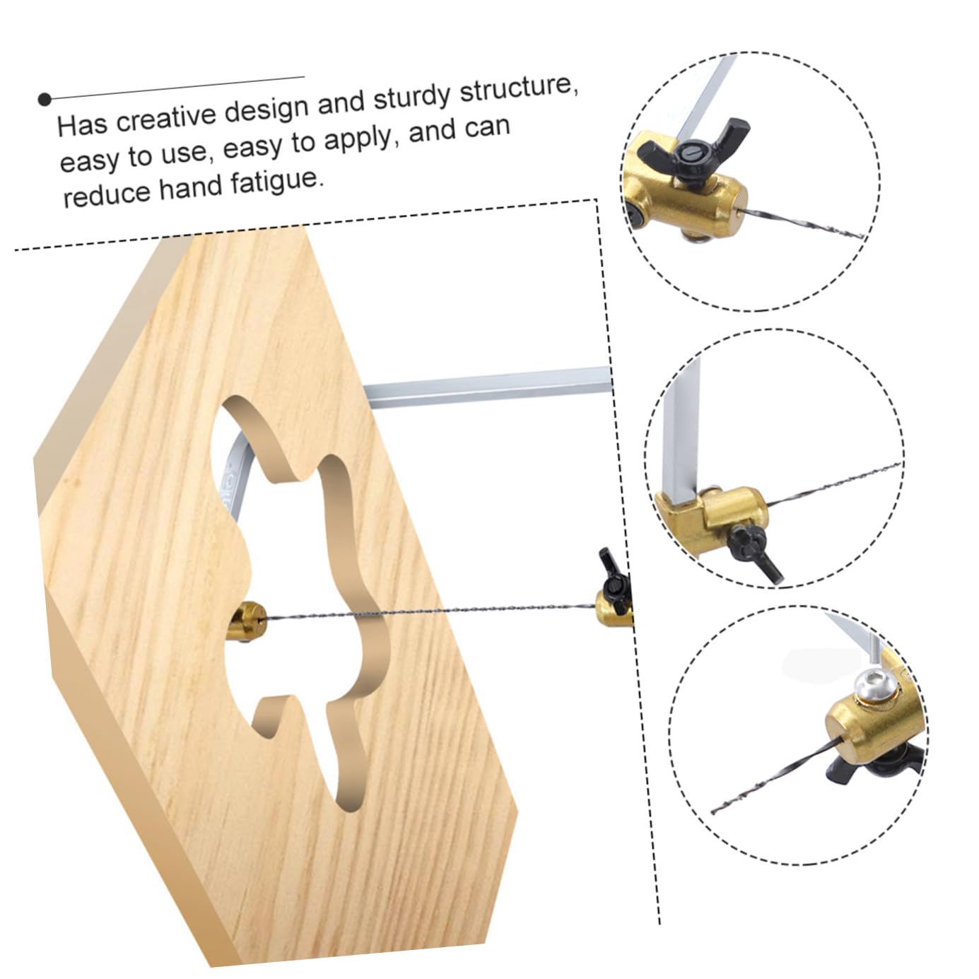 12pcs Mini U-Shaped Spiral Blades for Scroll Saws DIY Cutting Saws Accessories for Woodworking Beginners