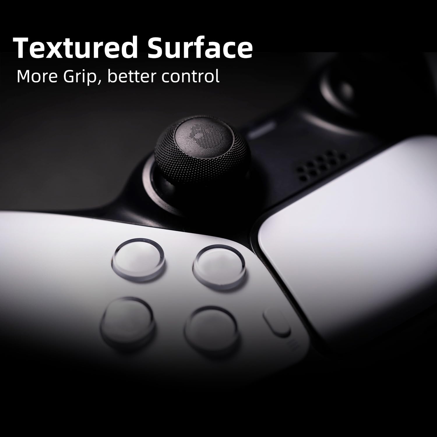 Skull & Co. Convex Thumb Grip Caps Joystick Cap Analog Stick Cap Thumbstick Grip Cover for Nintendo Switch Pro Controller & PS5 / PS4 / Slim/Pro Controller - Neon Yellow, 2 Pairs (4pcs)