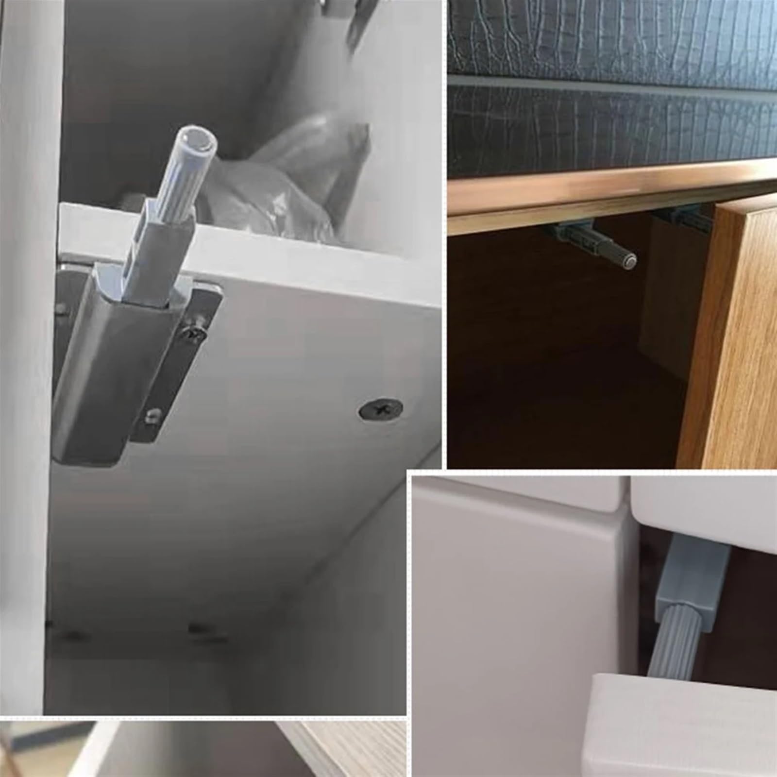 10 szt. Zaczepów do szafek ze stali nierdzewnej Push to Open Ukryty uchwyt Amortyzator miękkiego zamykania