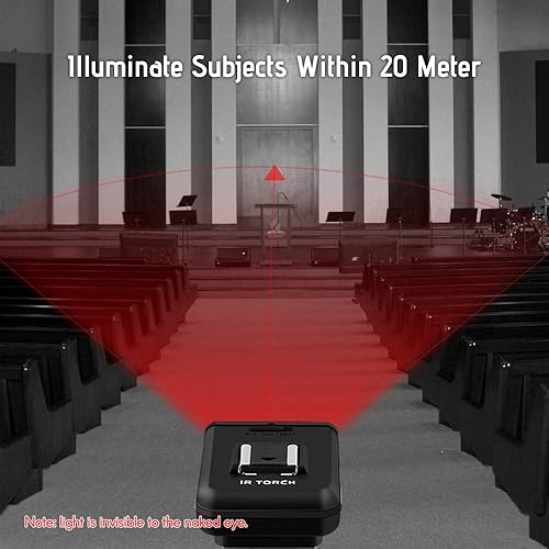 Miniatura 3 de ORDRO LN-3 Studio IRLight Luz LED recargable por USB de visión nocturna infrarroja iluminador infrarrojo reemplazo compatible con cámara DSLR