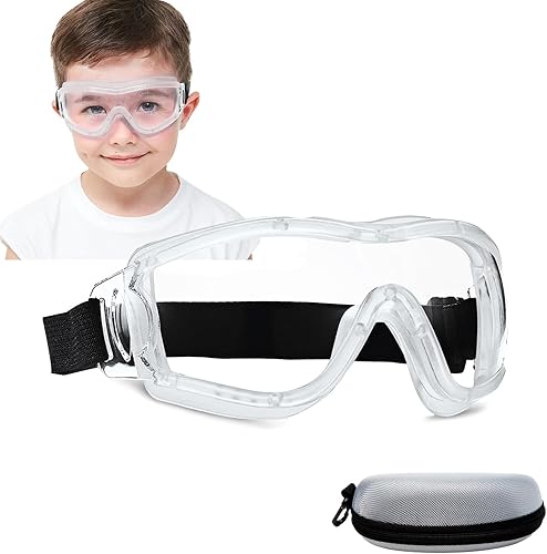 Jomixa Gafas de seguridad para niños, gafas de laboratorio para niños, gafas protectoras antivaho para niños de 3 a 19 años y adultos