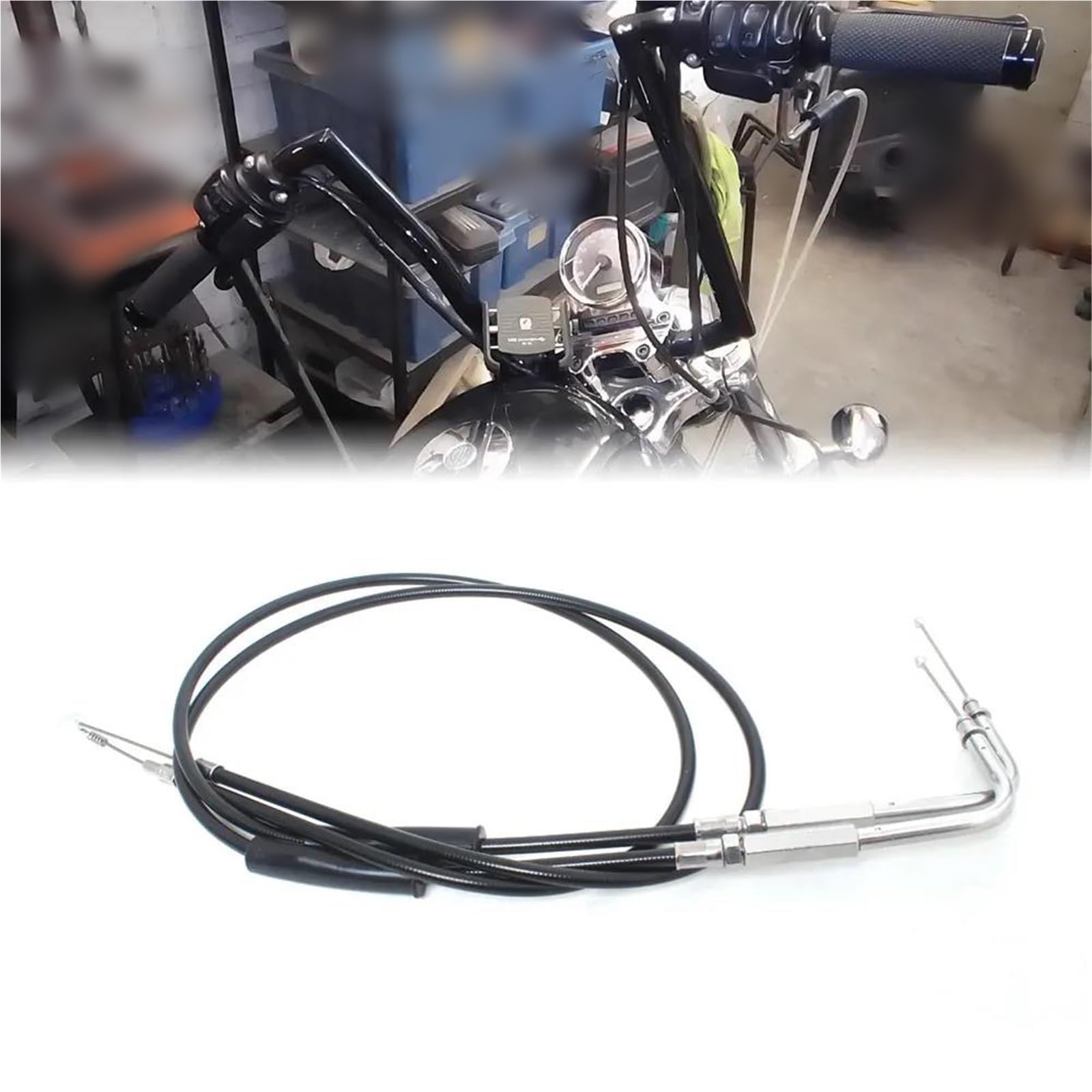 Cables De Acelerador 90-130 Cm para Motocicletas, Piezas Control Manual Acero Wolfram para Harley Sportster XL883 XL1200 2002 2003-2014