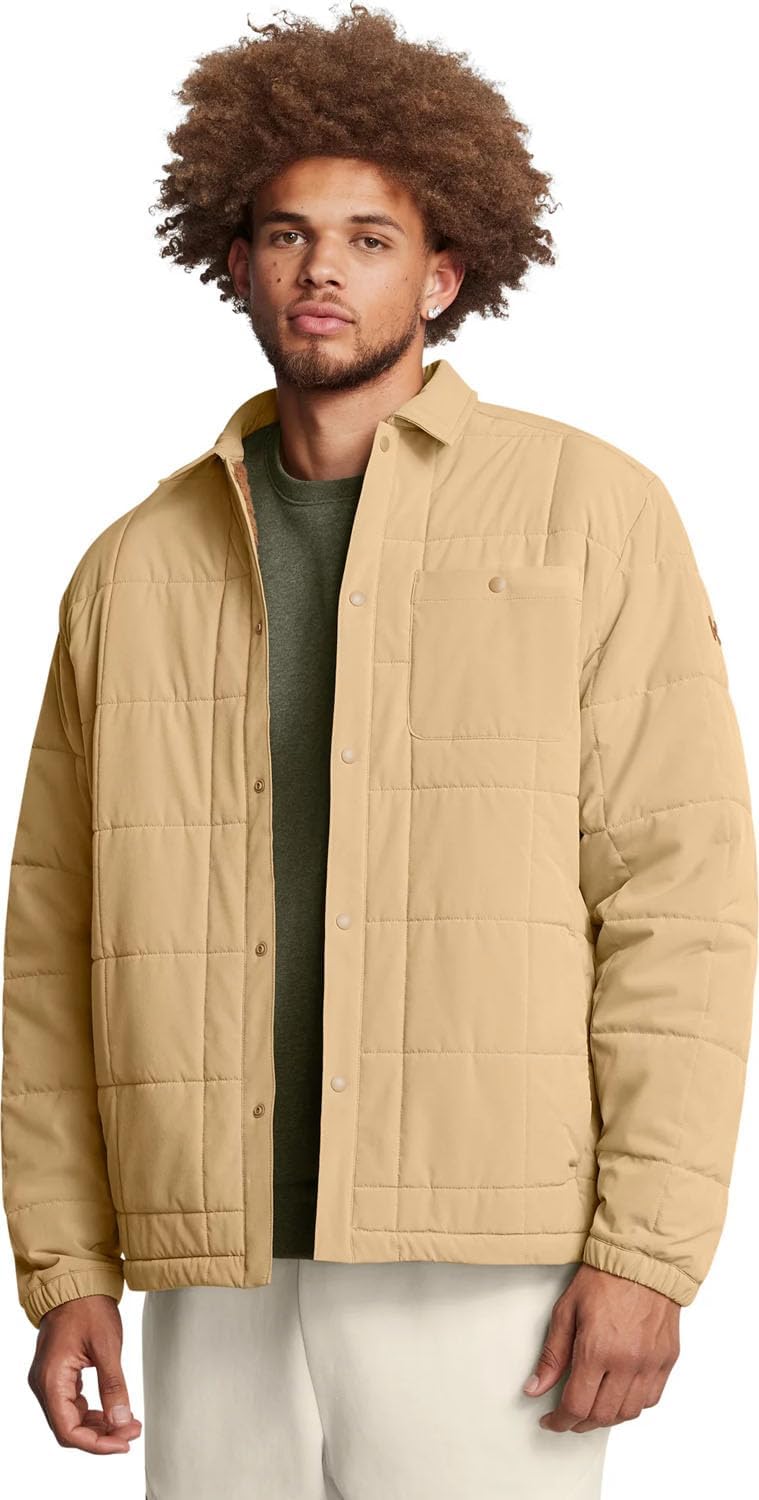 Under Armour - Mens Expanse Quilted Shacket, Color Camel (263), Size: X-Large