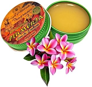 PLUMERIA Perfume Hawaiian - Eau de Parfum - Solid Balm - Natural Essential Oils Aromatherapy Fragrance- (Frangipani, Tropi...