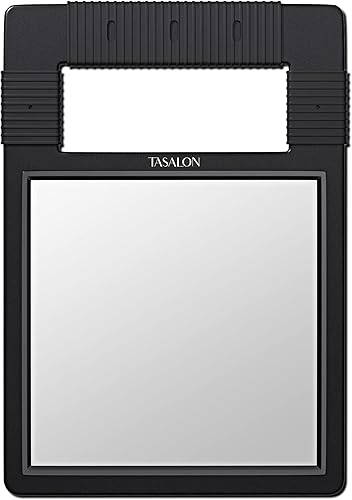 Miniatura 6 de TASALON Espejos de mano con mango – Espejo de mano irrompible – Espejo de mano irrompible con mango de silicona para espejo de barbero, espejo de