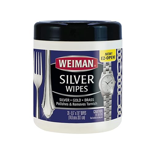 Weiman Jewelry Polish Cleaner, Tarnish Remover Wipes - 20 Count