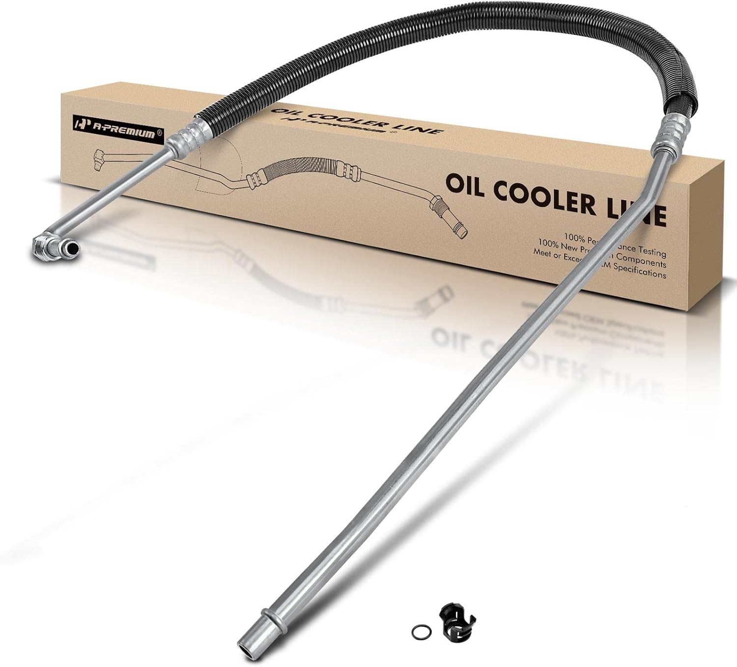 A-Premium Engine Oil Cooler Line Hose Assembly Compatible with Chevrolet Tahoe 1995 C1500 C2500 C3500HD GMC Yukon C1500 Suburban C2500 Suburban C3500