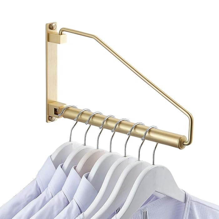 Buy Folding Wall Mounted Clothes Hanger Rack Clothes Hook Solid Brass