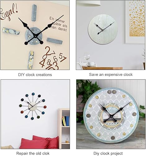 Miniatura 7 de EMOON Mecanismo de movimiento de reloj de alto par con agujas de pala de 11 pulgadas de largo, kit de motor de reloj de cuarzo para reloj de