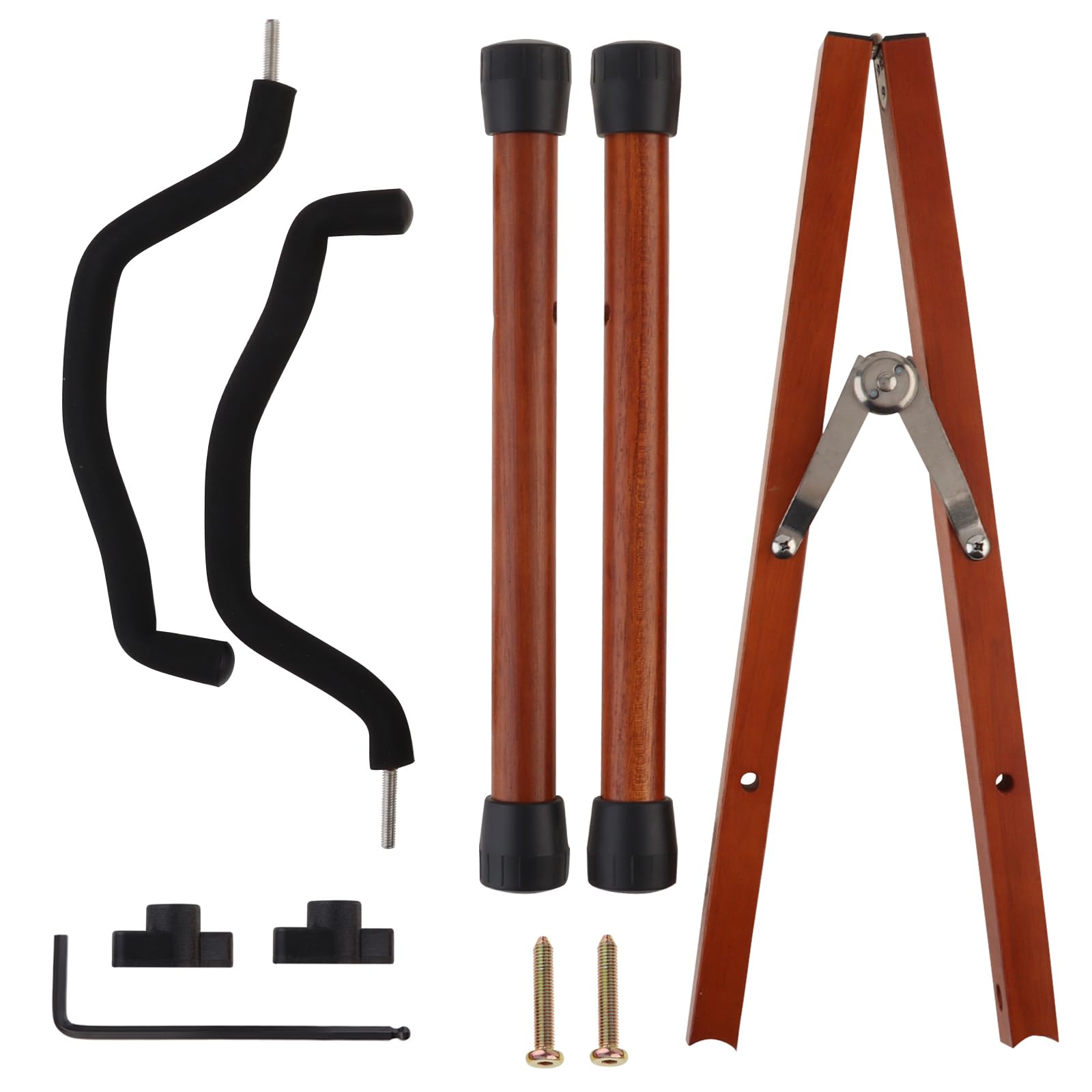 MuzcYM Wood Guitar Stand, A-Style Folding Acoustic Electric Floor Guitars Stand - Image 4