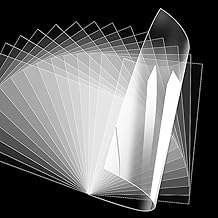 BENECREAT 30 Sheets Acetate Plastic Sheets, 29.7 x 21 cm, Waterproof PVC, Clear, Shaker, Embellishments for Furries, Cosplay, Sculptures, Props, Fursuits, Crafts