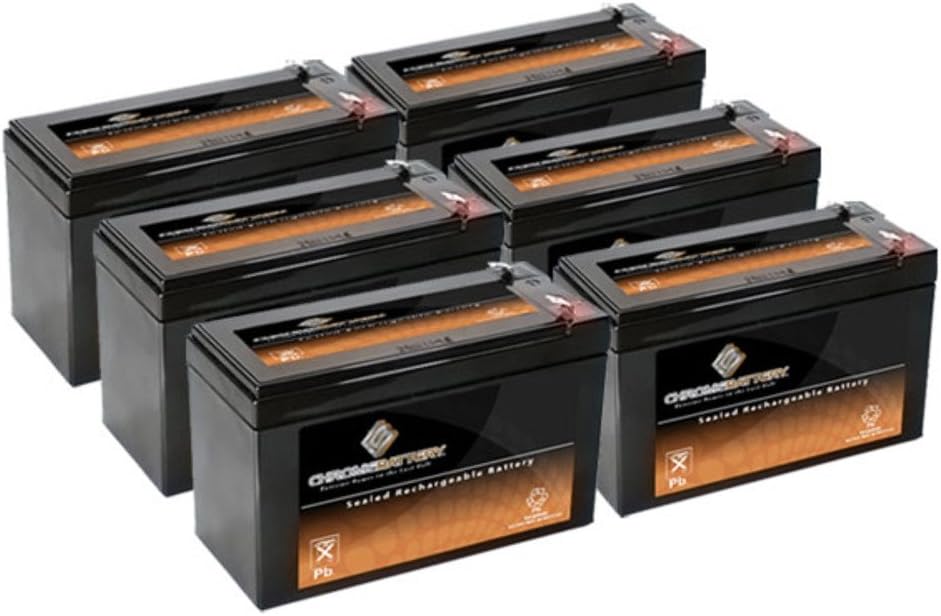 12V 9AH Rechargeable SLA Battery CP1290 6-DW-9 HR9-12 PS-1290F2 Replaces 12V 7ah or 12V 8ah (6 Pack)