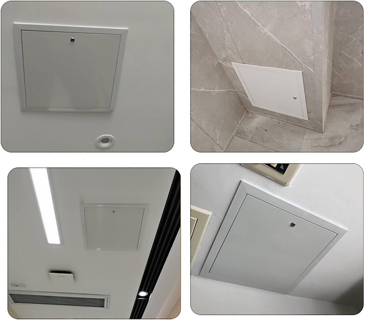 Aluminum Locking Access Panel for Wall and Ceiling - Secure Maintenance Door with Stainless Steel Cam Lock and Reinforced Frame(12x12 in/30.5x30.5 cm)