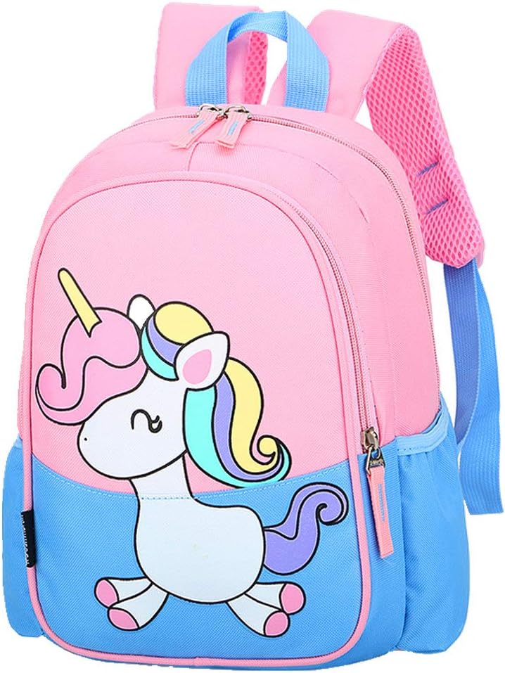11 Inch Kids Small Toddler Preschool Travel Backpack Cool Cute Cartoon Daypack (Little Blue Unicorn)