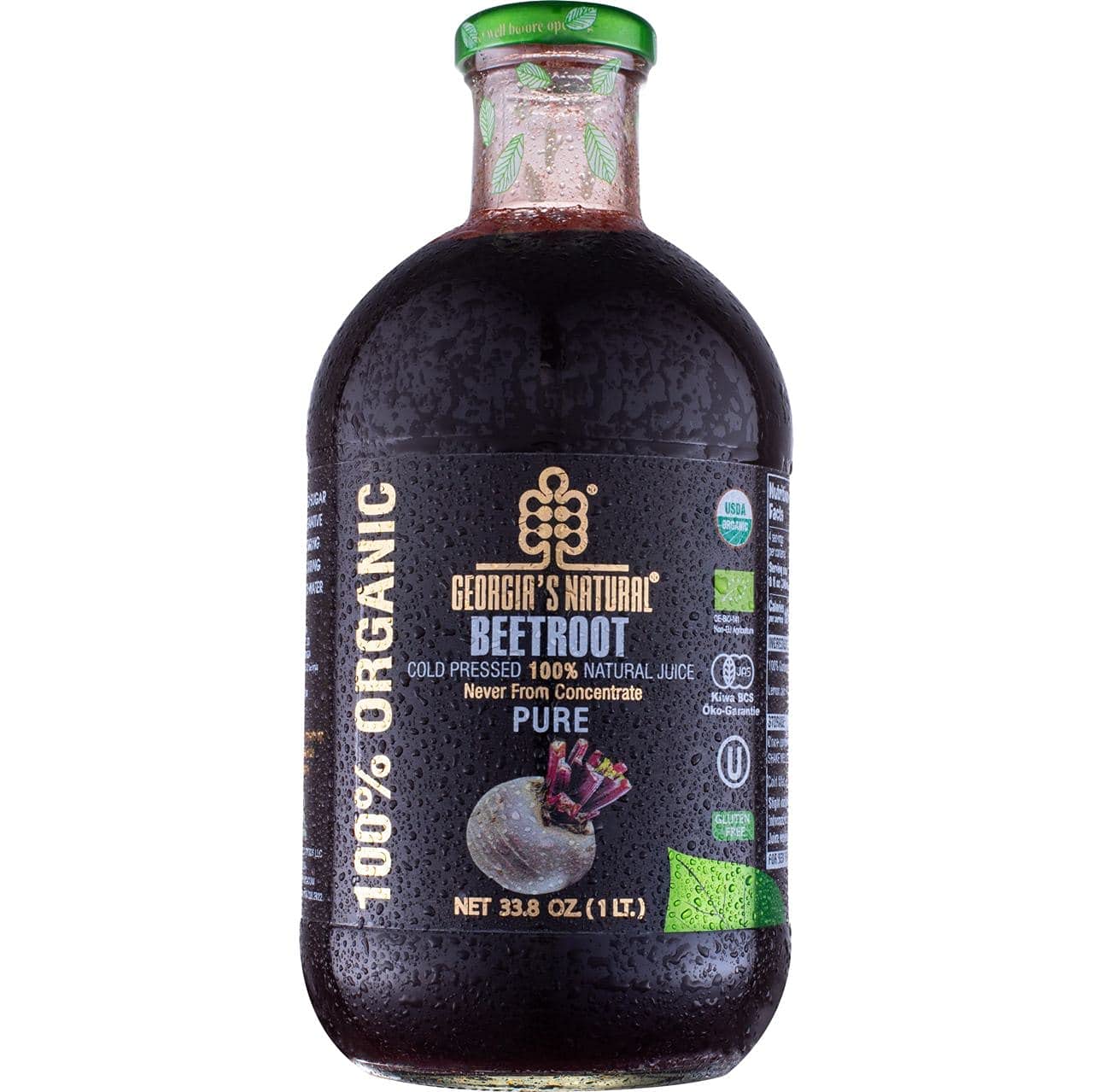 Georgia’s Natural Organic Beet Juice – All-Natural, Cold Pressed Pure Juice Rich in Vitamin C and Fl