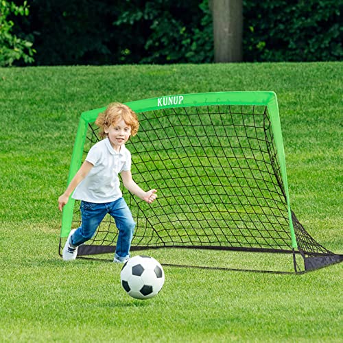 Kunup Portable Kid Soccer Goal Net 9X5Ft Large Folding Soccer Goal Net For Backyard With Carrying Bag For Youth And Adult… (5X3Ft, Green) #TOP6