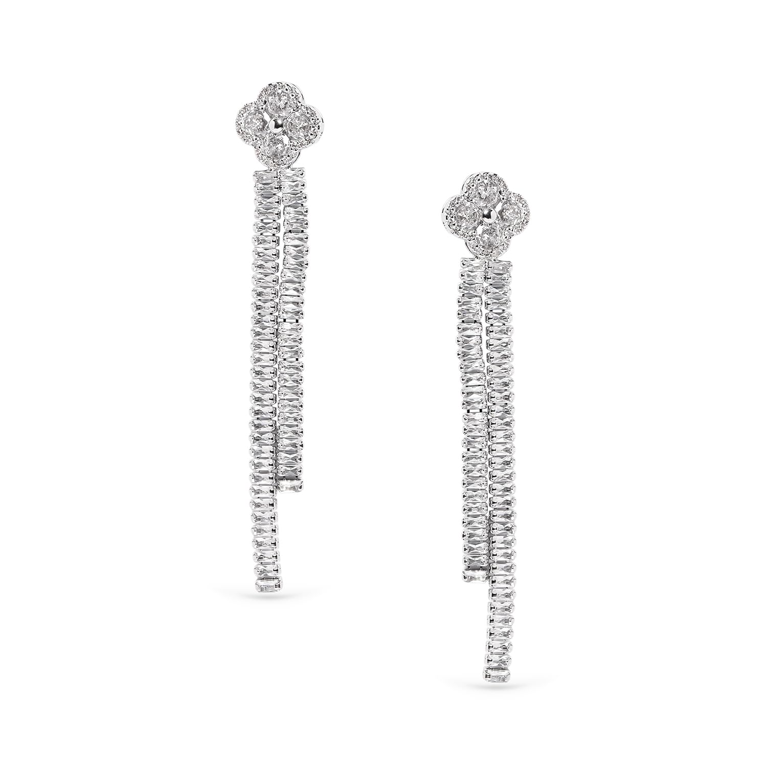 rubans Crystal Dangler Earrings for Women & Girls | Danglers Fashion Western Designer Jewellery Statement Gift-picture-3