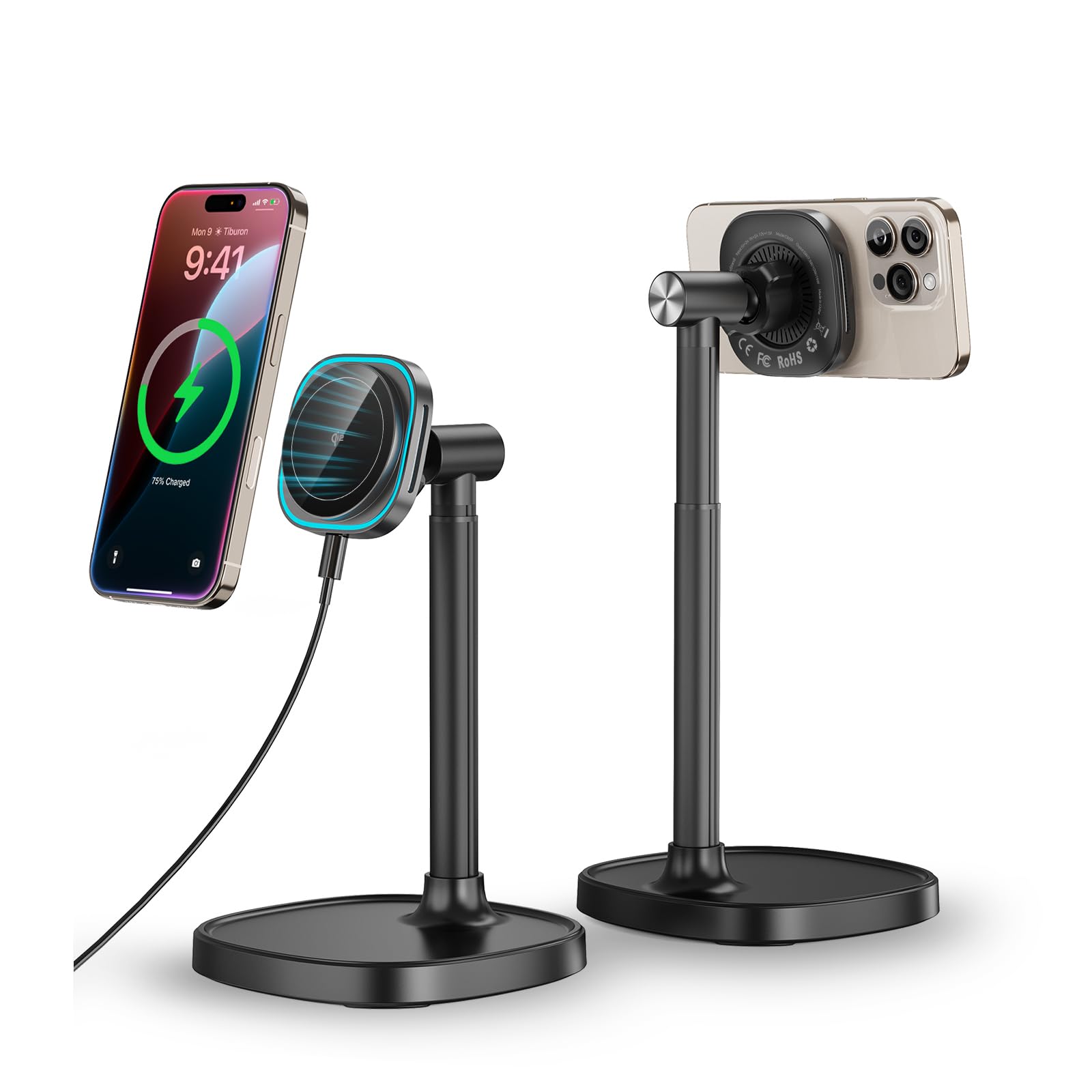 Amazon.co.jp: KUUVAN ワイヤレス充電スタンド Qi2対応 15W急速充電