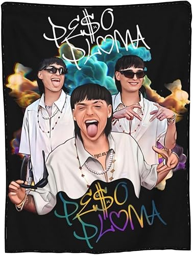 Miniatura 3 de HOOPABLES Peso Rapper Pluma Singer - Manta de forro polar, divertida manta de aire acondicionado para todas las estaciones, manta gráfica de cama de