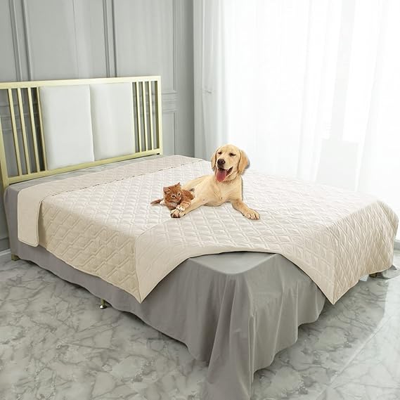 Ameritex Waterproof Blanket Reversible Dog Bed Cover Pet Blanket for Furniture Bed
