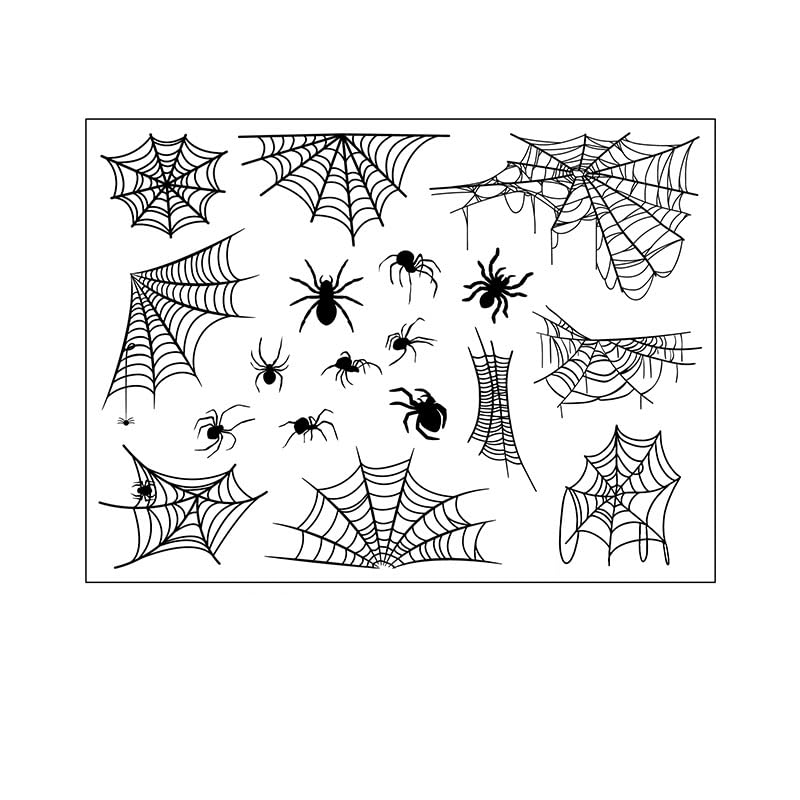S.A.V.I Spider Web Temporary Tattoo Sticker for Women & Girls | Waterproof Black Halloween Face & Body Tattoo | DIY Makeup Decor Sheet 17 x 12.5 cm, Safe & Non-Toxic-image-17