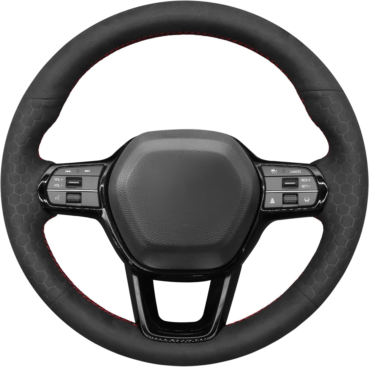 MEWANT Car Steering Wheel Cover for Honda Civic 11 Accord HR-V HRV Pilot ZR-V Prelude Customized Version Made of Genuine Leather Hand-Stitched Steering Wrap