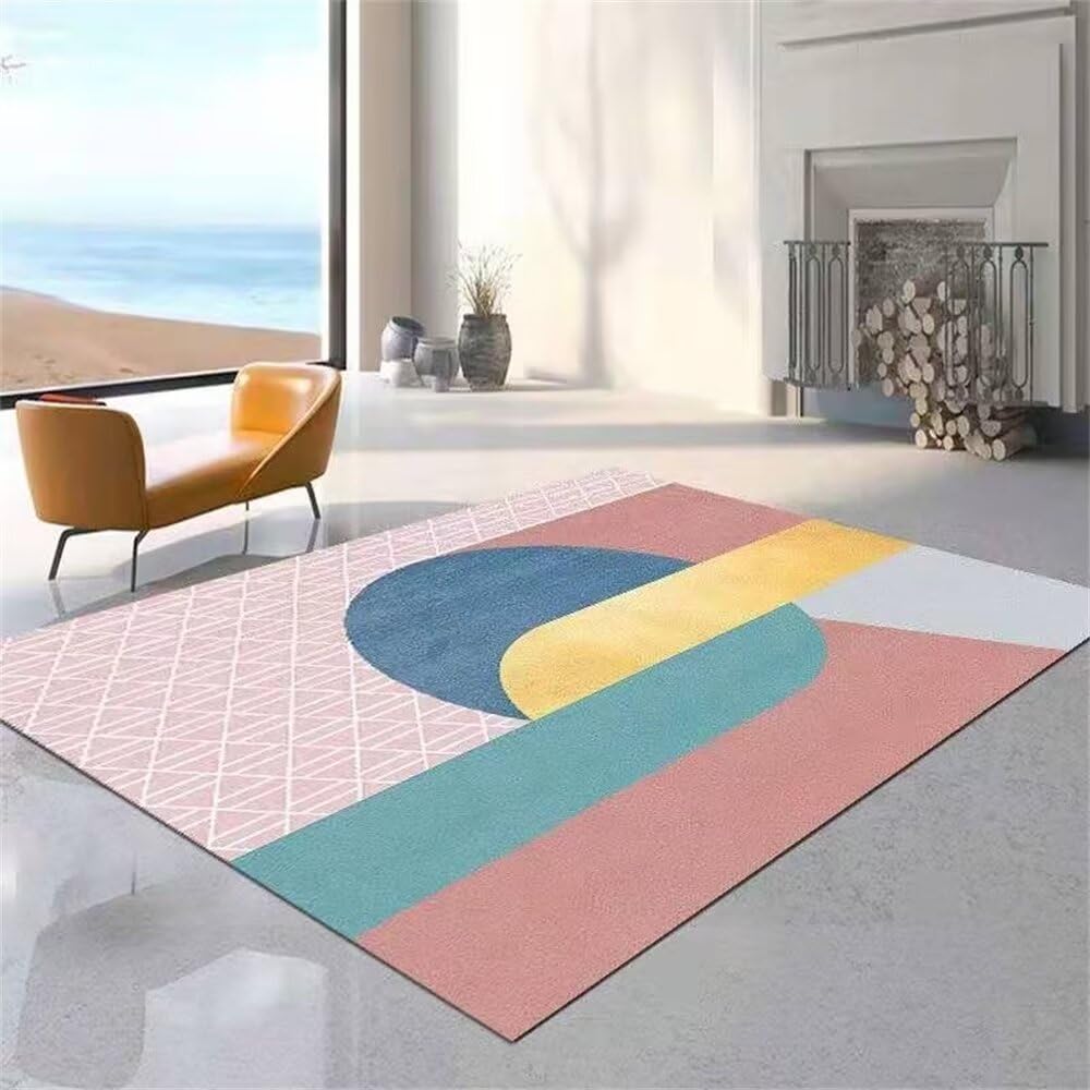 Tapis de chambre bleu 50x80cm moderne et antidérapant pour le bureau
