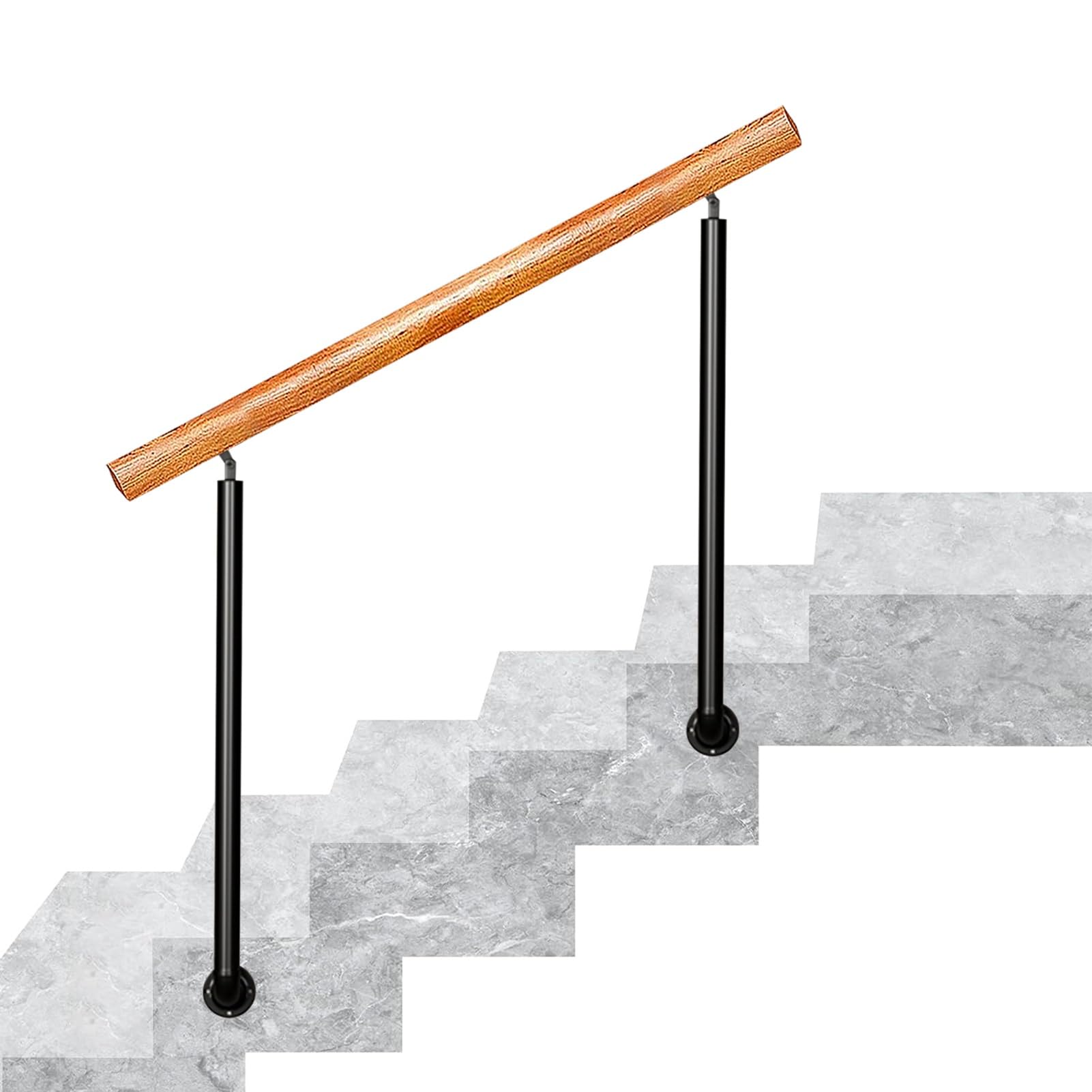 Rampe d'escalier pour 2 ou 4 marches, la solution contre les risques de chute