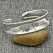 Hammered Sterling Silver Handmade 1/2 inches Wide Cuff Bracelet, Minimalist Shiny Silver Slight Concave and Framed Edges, Gift for Her