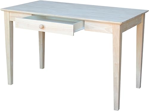 Miniatura 23 de IC International Concepts, Escritorio con cajón, madera maciza, parawood real, 48 pulgadas de ancho x 26 pulgadas de profundidad x 30 pulgadas de