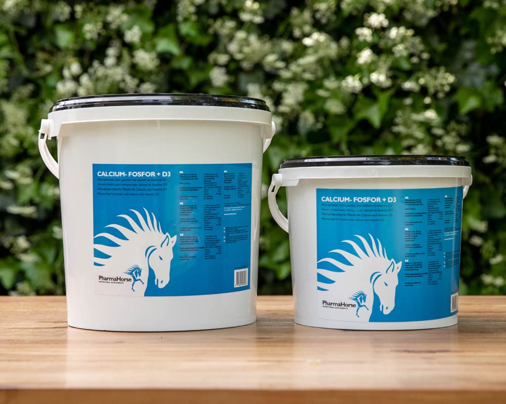 PharmaHorse Calcio-Fosforo + D3 | Ossa | Energia | Muscoli | Miscela bilanciata | 100% Senza zuccheri aggiunti | 5000 Grammi