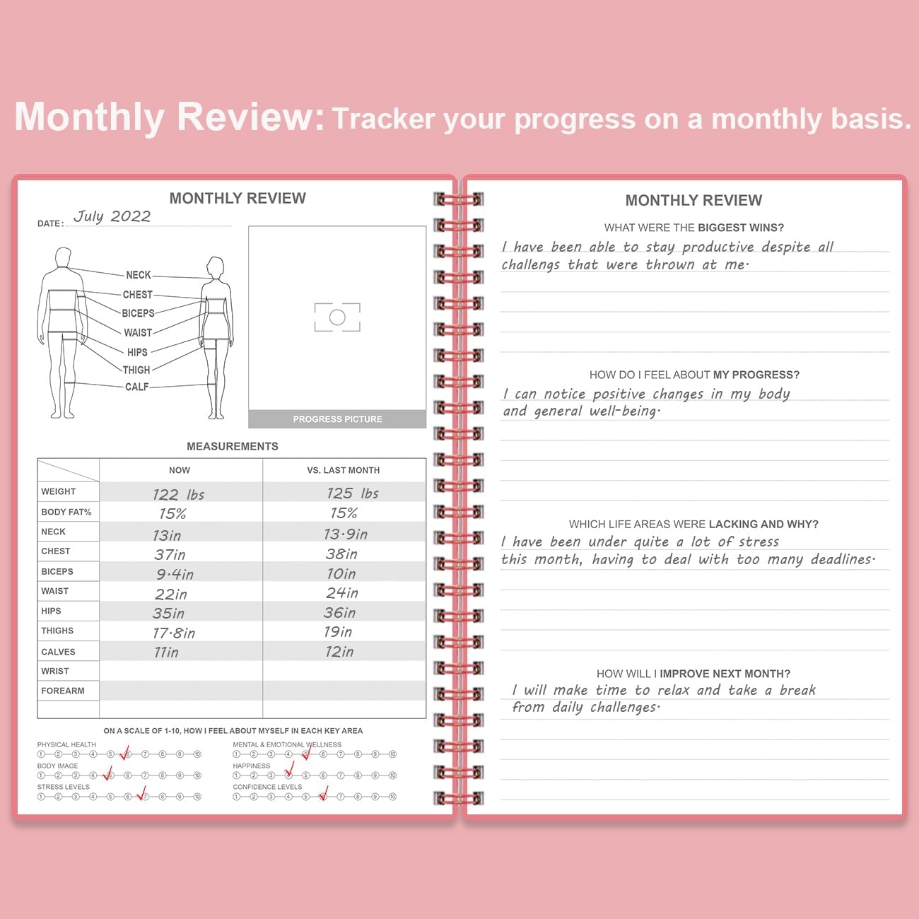 Weekly Meal Planner - A5 Weekly & Daily Meal Prep Journal with Shopping and Grocery Lists for Menu Planning, 93 Sheets/186 Pages Healthy Diet & Weight Loss Tracking, Undated, 52 Weeks, Lasts 1 Year image 4